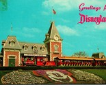 Vtg 1960s Disneyland Postcard - Greetings From Disneyland Floral Entranc... - £3.91 GBP