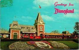 Vtg 1960s Disneyland Postcard - Greetings From Disneyland Floral Entrance 1-264 - £3.85 GBP