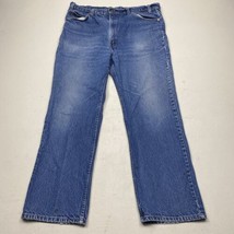 Levi&#39;s 517 Orange Tab Men’s Blue Denim Jeans 40x30 Med Straight Boot USA VTG - £25.70 GBP