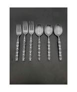 Set 6 Oneida Northland Stainless Floral Houston Fork &amp; Spoon Japan Disco... - $437.71 MXN