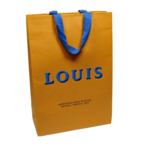 Louis Vuitton Logo Shopping Bag Gift Bag Orange Approx. 14&quot; x 9 3/4&quot; x 4... - $18.00