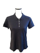 Orvis Women&#39;s Navy Pima Cotton Small Polo Shirt Mayfly Euc - £14.62 GBP