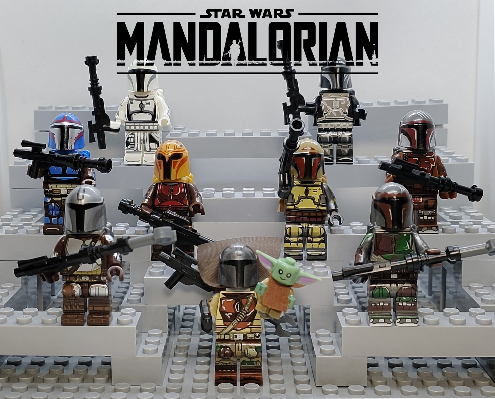 Star Wars The Mandalorian Grogu Custom minifigures MOC Set of 9