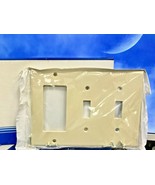 (7) Leviton 80421-I 3-Gang 2-Toggle 1-Decora/GFCI Device Combo Wallplate... - $27.41 CAD