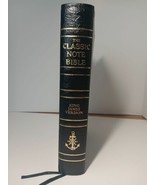 Classic Note Bible Old New Testaments King James KJV Genuine Leather Cover - £58.25 GBP