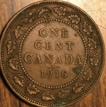 1916 Canada Large Cent Penny Coin - £1.90 GBP