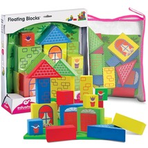 Edushape Floating Blocks - Bath Construction Foam Blocks - Baby Bath Foam Toys S - £36.79 GBP