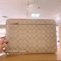 NWT Coach  13&quot;  Laptop Sleeve In Colorblock Signature Canvas C5979 - $149.00