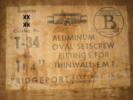 Bridgeport T-34 CONDUIT ALUMINUM OVAL SETSCREW  E.M.T. 1 1/4&quot; - €6,85 EUR