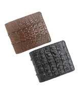 Men&#39;s Genuine Crocodile Leather Wallet Bifold Black Brown Tail Skin Mone... - £54.15 GBP