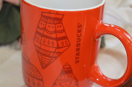 * Starbucks Coffee Cup 2015 Christmas Holiday Red Ornament 12 oz Mug Col... - £6.00 GBP