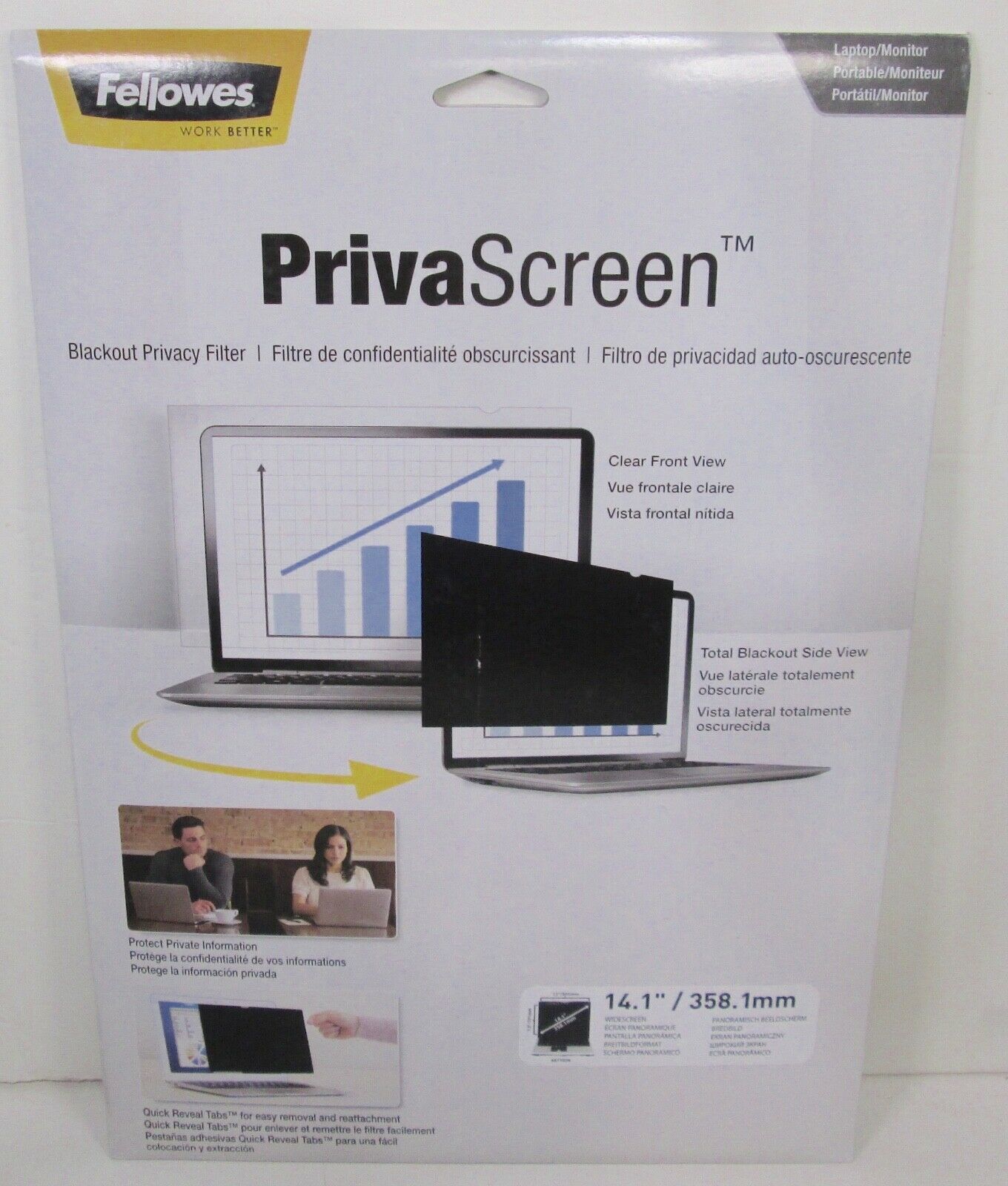 Fellowes PrivaScreen Blackout Privacy Filter for 14.1&quot; Widescreen Laptop... - $17.09