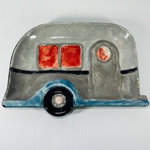 Hand-Painted Trinket Plate Camper Travel Trailer #2 Shaped Airstream Event - £19.46 GBP