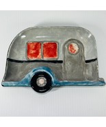 Hand-Painted Trinket Plate Camper Travel Trailer #2 Shaped Airstream Event - £19.78 GBP