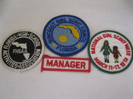 (MX-1) Vintage Clothing Patch - mixed - 1973 Girl Scouts, Manager, FHSAA - $8.00
