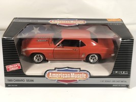 Ertl Americano Músculo 1969 Chevy Camaro SS396 1:18 Escala Modelo Fundid... - £57.29 GBP