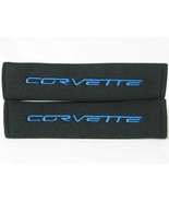 2 pieces (1 PAIR) Chevy Corvette Embroidery Seat Belt Cover Pads (Blue o... - £13.36 GBP