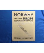 RAYMOND - WHITCOMB SUMMER CRUISE NORWAY EUROPE STEAMSHIP LINES c1938 Bro... - $39.57