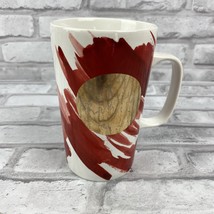 StarBucks 2014 Red White Gold Abstract Watercolor 16 Oz Tall Ceramic Mug Cup - £11.07 GBP