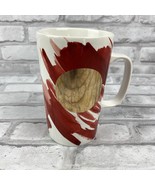 StarBucks 2014 Red White Gold Abstract Watercolor 16 Oz Tall Ceramic Mug... - £10.49 GBP