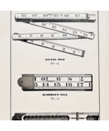 1900 Stanley Tools Zig Zag Ruler Advertisement Victorian Wood Engraving ... - $368.02 MXN