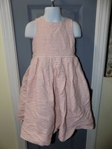 Ralph Lauren PINK/WHITE Lined Sundress Size 4/4T Girl&#39;s Euc - £42.87 GBP