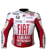 MEN&#39;S YAMAHA RED PETRONAS MOTORCYCLE - MOTORBIKE LEATHER RACING JACKET - €110,56 EUR