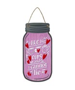 Like Big Cups Cannot Lie Novelty Metal Mason Jar Sign - €15,49 EUR