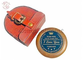 Poem Pocket Compass with to My King-Never Forget That I Love You Forever Engrave - £35.96 GBP