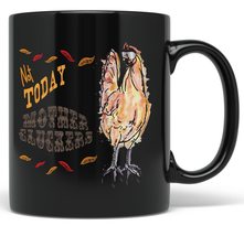 PixiDoodle Farmhouse Decor - Cussing Chicken Coffee Mug (11 oz, Black) - £20.38 GBP+