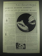 1930 Cutex Manicure Set Ad - In paris and New York famous beauty editors - $18.49