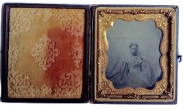 19th Century Jailed African American Young Girl Identified 1/6th Plate Tintype - £39,960.35 GBP
