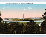 View of Washington From Curtis Lee Mansion\ Arlington  VA UNP WB Postcar... - $2.92