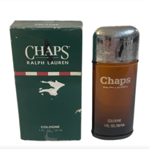 Ralph Lauren Chaps Cologne 1 oz Splash Glass Bottle Vintage Box - $84.99