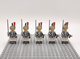 French Cuirassiers Cavalry French Army Napoleonic Wars 5pcs Minifigure Bricks - £11.41 GBP