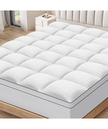 Overfilled Mattress Topper Thick Matress Pad Bed Cover Back Pain Relief ... - £55.38 GBP+