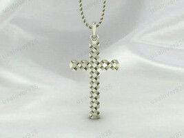 925 Silver Jesus Cross Religious Charm Twist Style Pendant Necklace Jewelry - $35.64+