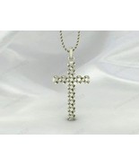 925 Silver Jesus Cross Religious Charm Twist Style Pendant Necklace Jewelry - $49.14 CAD+
