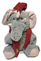 Dan Dee Collectors Choice Christmas Elephant Gray with Red Scarf and Hat 12" - £11.65 GBP