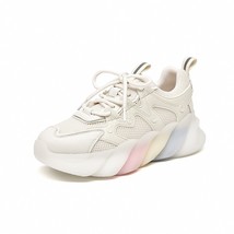 BeauToday Chunky Sneakers Women Microfiber Leather Mesh Round Toe  Platform Shoe - £113.96 GBP