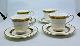 Royal Doulton Harlow Fine Bone China 5034 Coffee Tea Mug Cup Saucer Set ... - $107.95
