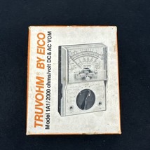 Vintage TRUVOHM by EICO Model 1A1 - VOM Multitester 2000 Ohms DC - AC In... - £9.74 GBP
