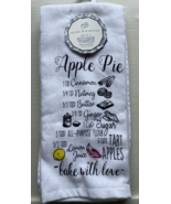Set Of Two Kitchen Apple Pie Recipe Dish Towel - Cotton - £15.63 GBP