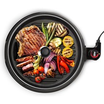 Smokeless Indoor Electric Bbq Grill W/ Glass Lid, Dishwasher Safe, Pfoa-Free Non - $79.99