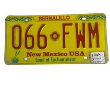 New Mexico Land Of Enchantment License Plate Tag Bernalillo Number 066 F... - $21.49