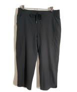 Marika M Black Hana Stretch Woven Pull-On Lightweight Capri Crop Pants - $27.54