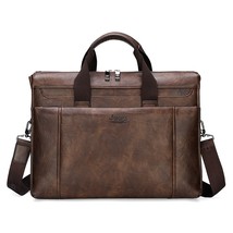 JEEP BULUO Men&#39;s Briefcase Leather Laptop Bag For A4 Bag Men&#39;s Leather Bag Brief - £64.78 GBP