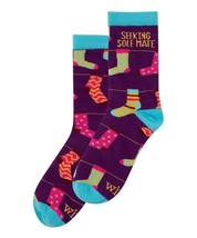 Wit! Socks - Womens Crew - Seeking Sole Mate - One Size - $8.59