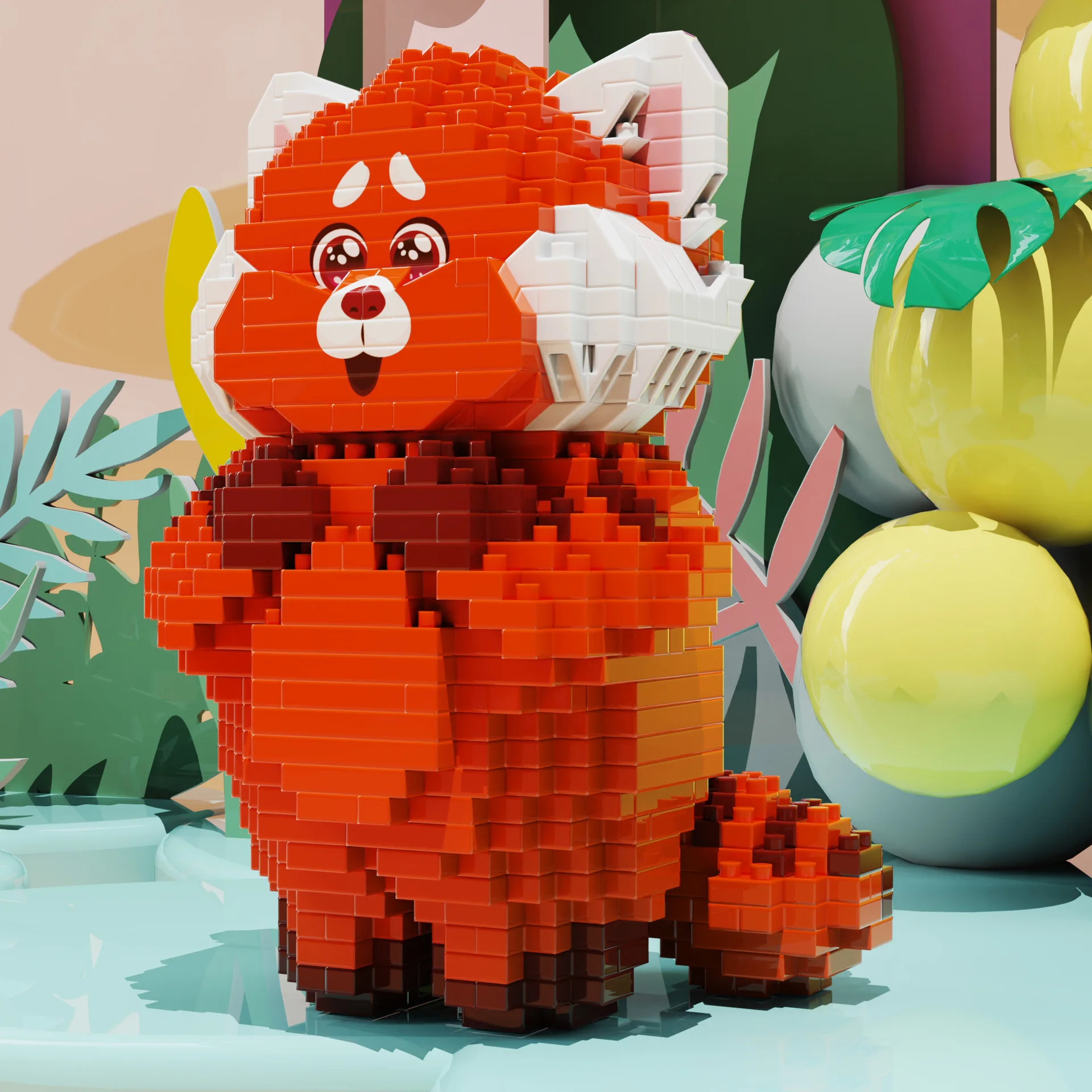 Disney Turning Red Micro Building Blocks Diy Panda Model Diamond Brick Figur - £9.39 GBP+