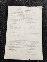 1897 Antique West Chester Pa Opera House Contract Howard F.Jones Me &amp; Jack - £27.66 GBP